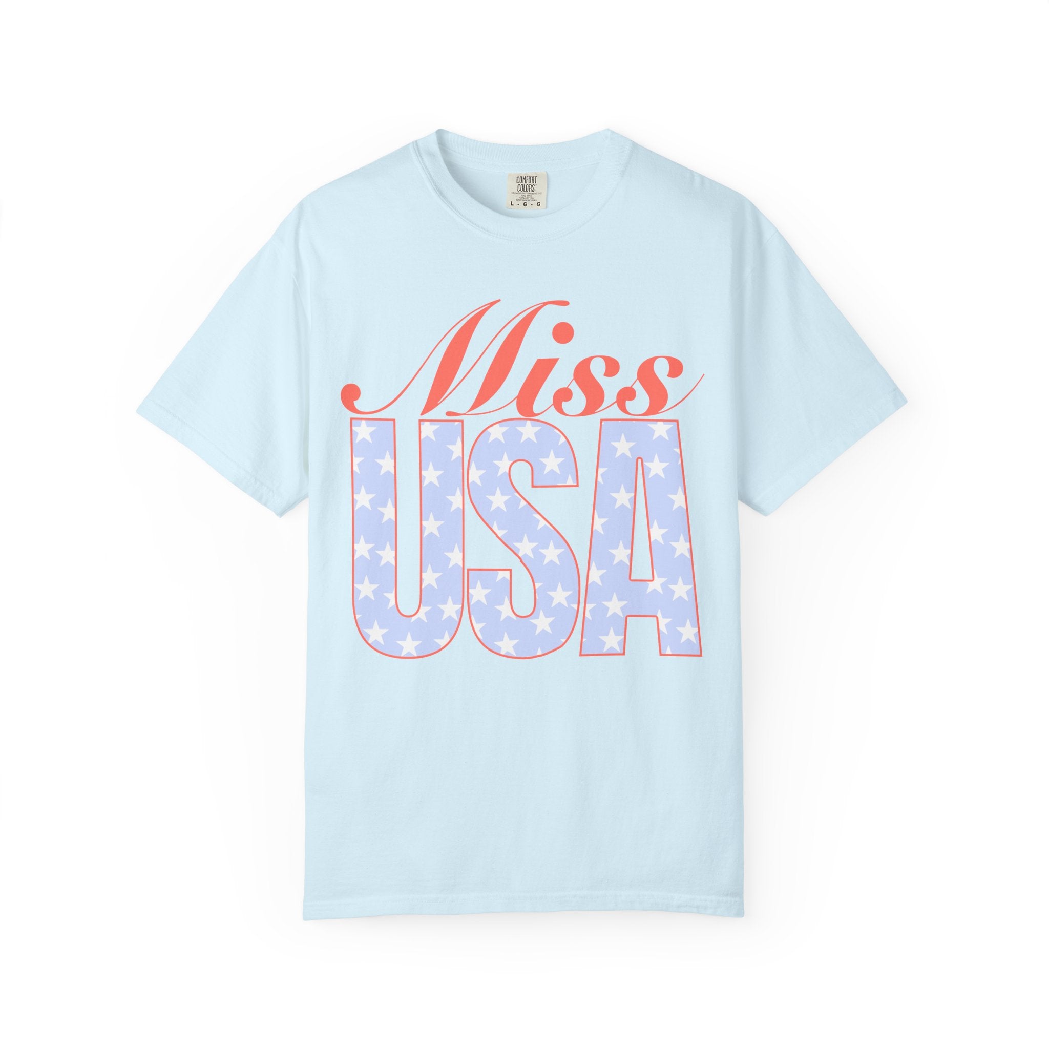 Miss USA Graphic T‑Shirt — Patriotic Stars & Stripes Tee for 4th of July