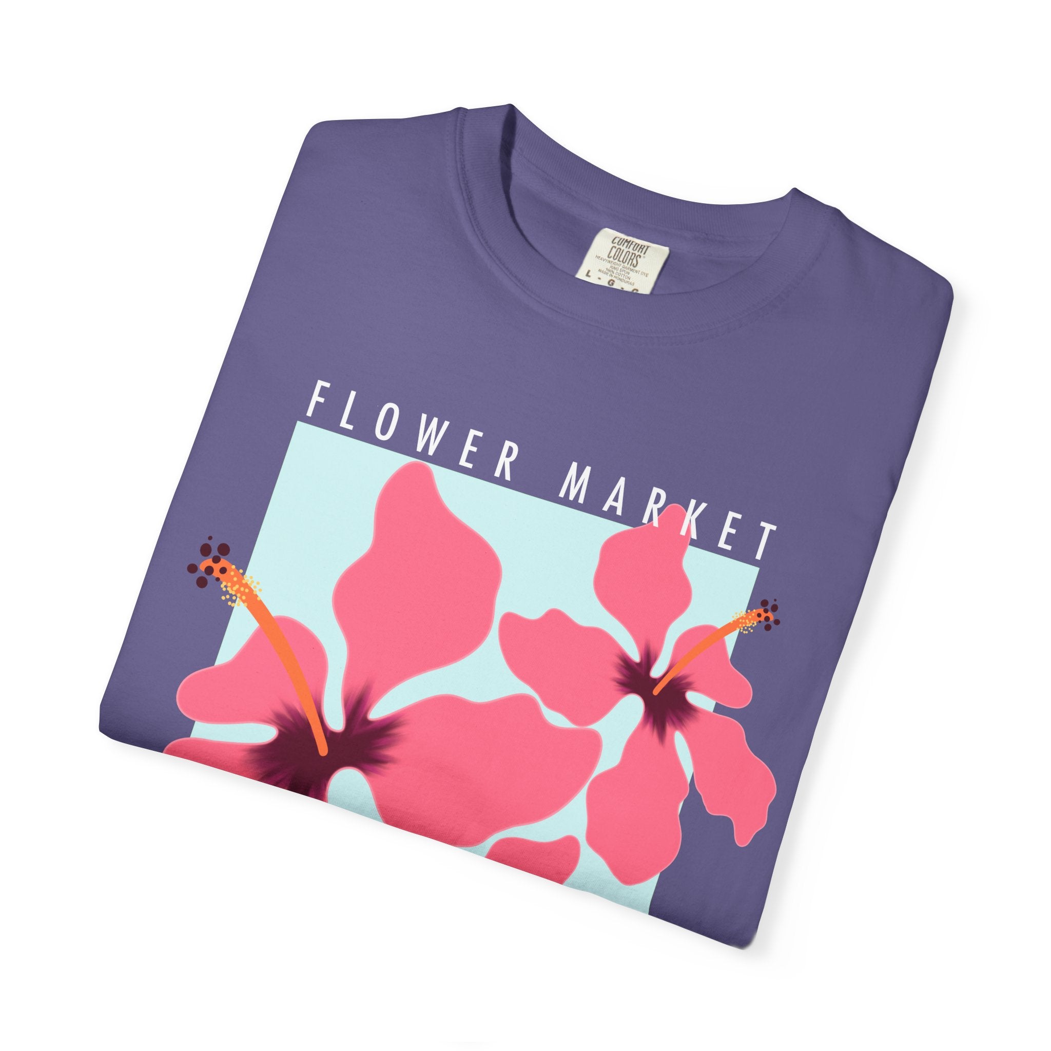 Hibiscus Floral Tee — Pink Tropical Flower Graphic T-Shirt