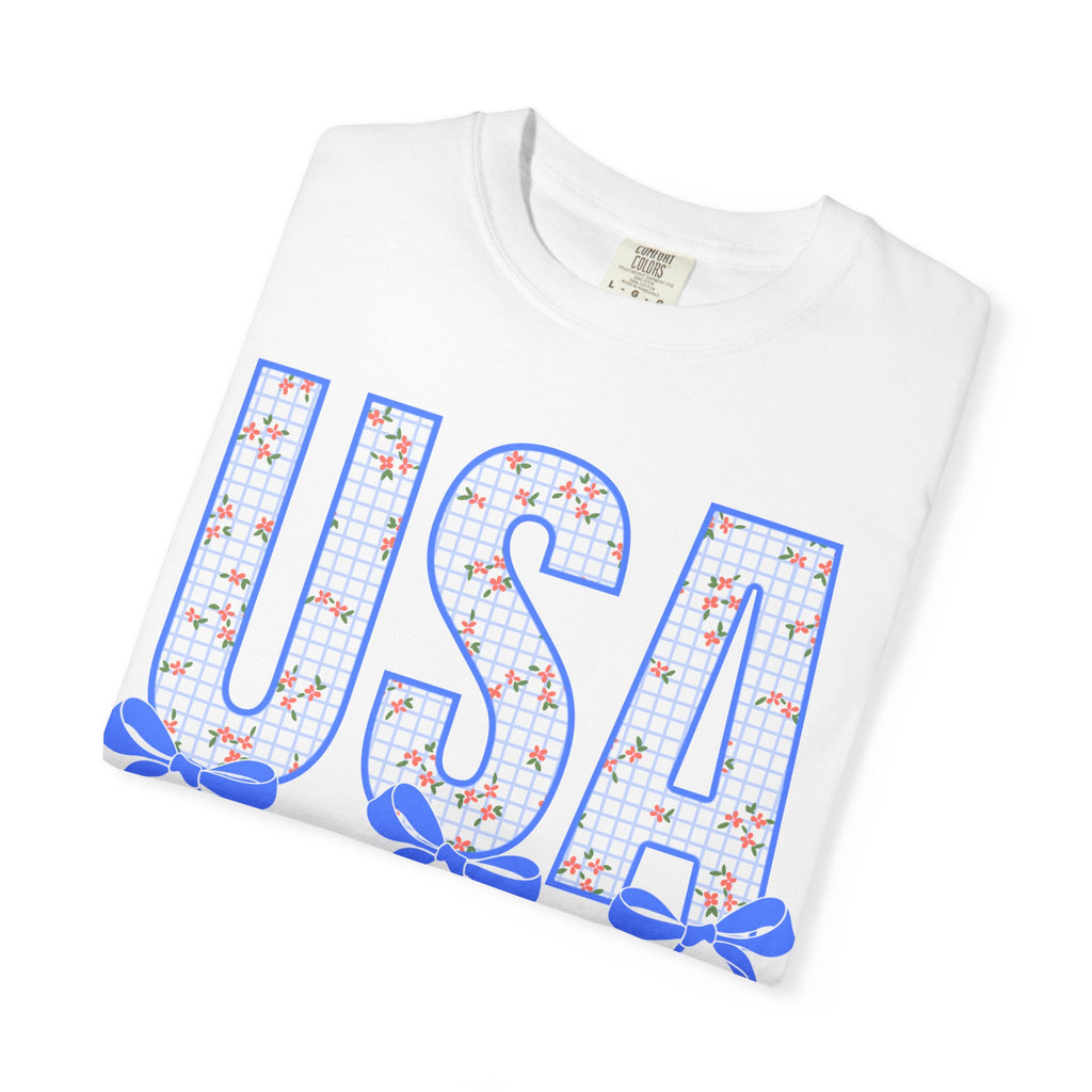 USA Floral Bow T-Shirt
