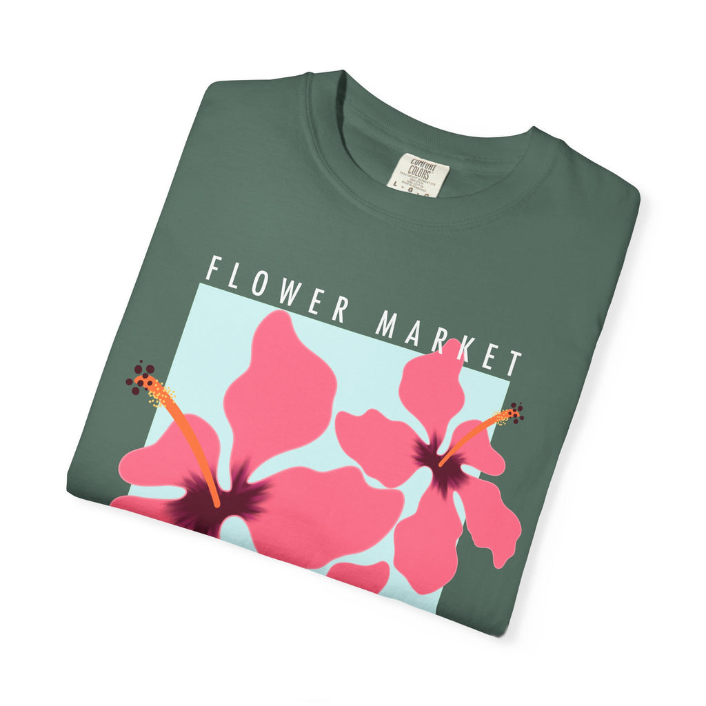 Hibiscus Floral Tee — Pink Tropical Flower Graphic T-Shirt