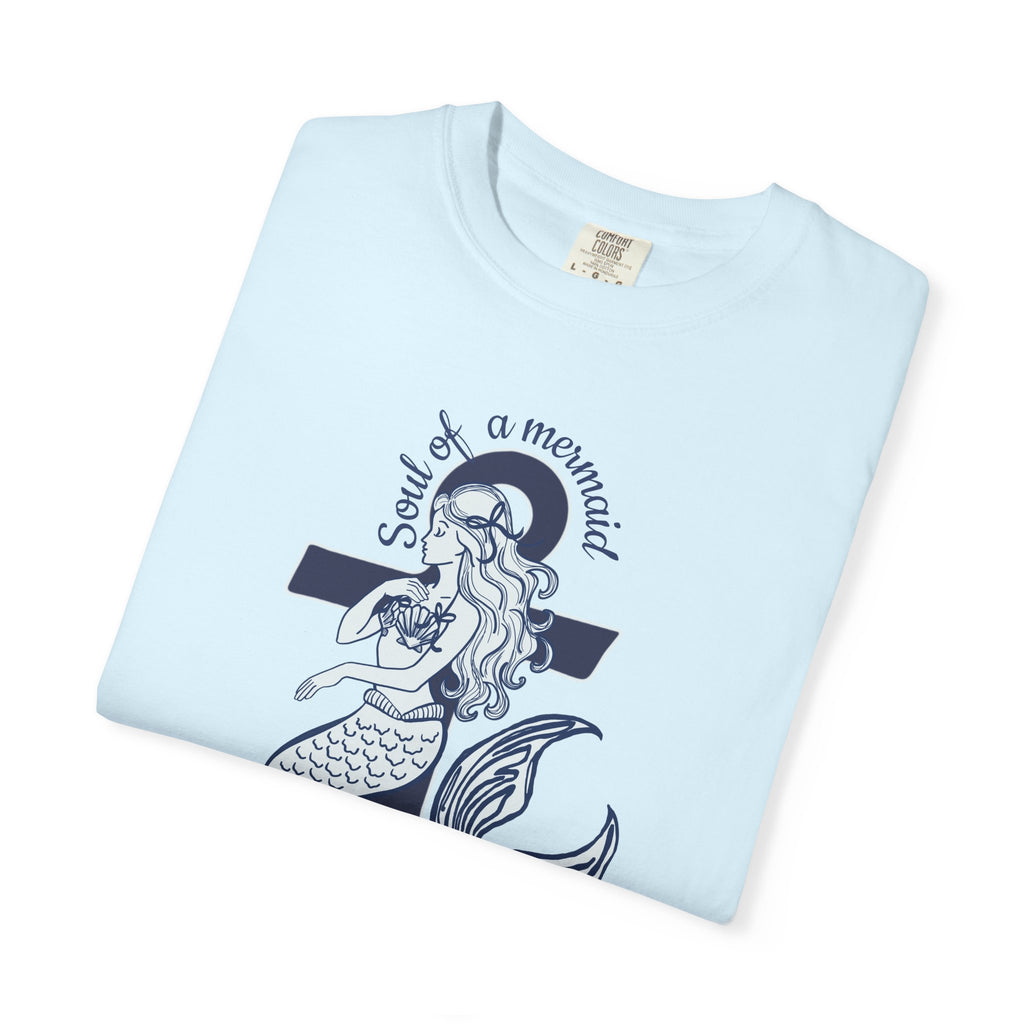 Mermaid & Anchor Graphic T-Shirt — "Soul of a Mermaid, Mouth of a Sailor"