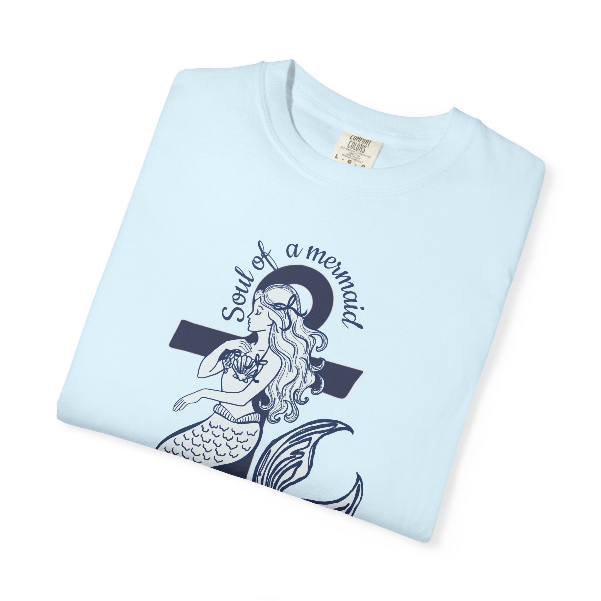 Mermaid & Anchor Graphic T-Shirt — "Soul of a Mermaid, Mouth of a Sailor"