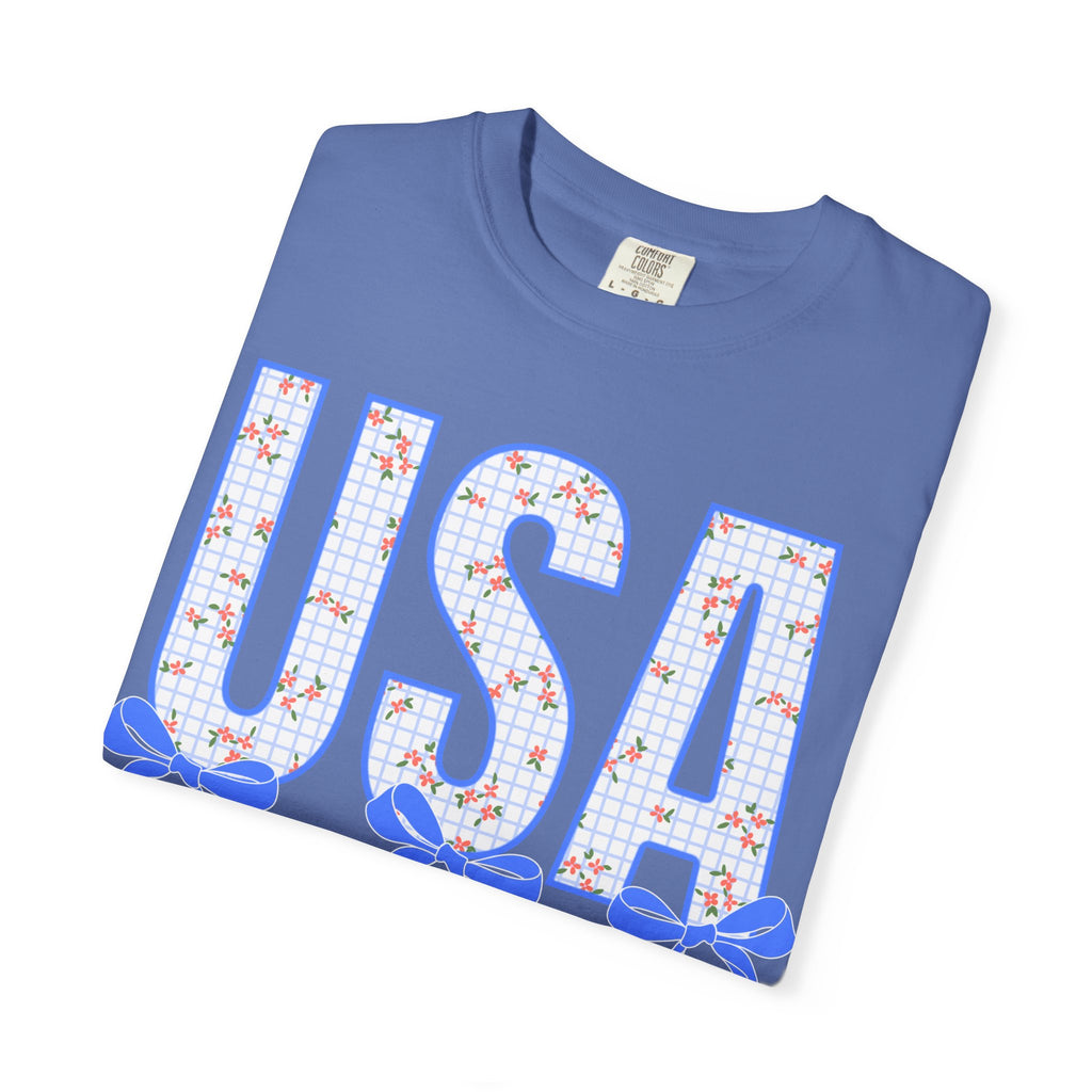 USA Floral Bow T-Shirt