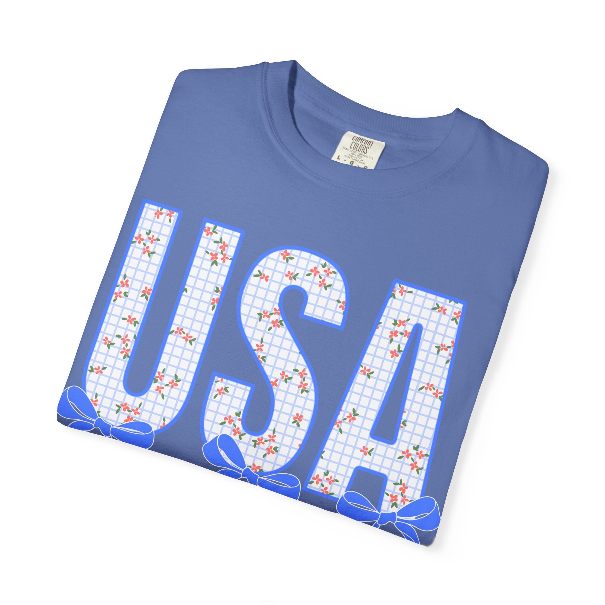 USA Floral Bow T-Shirt