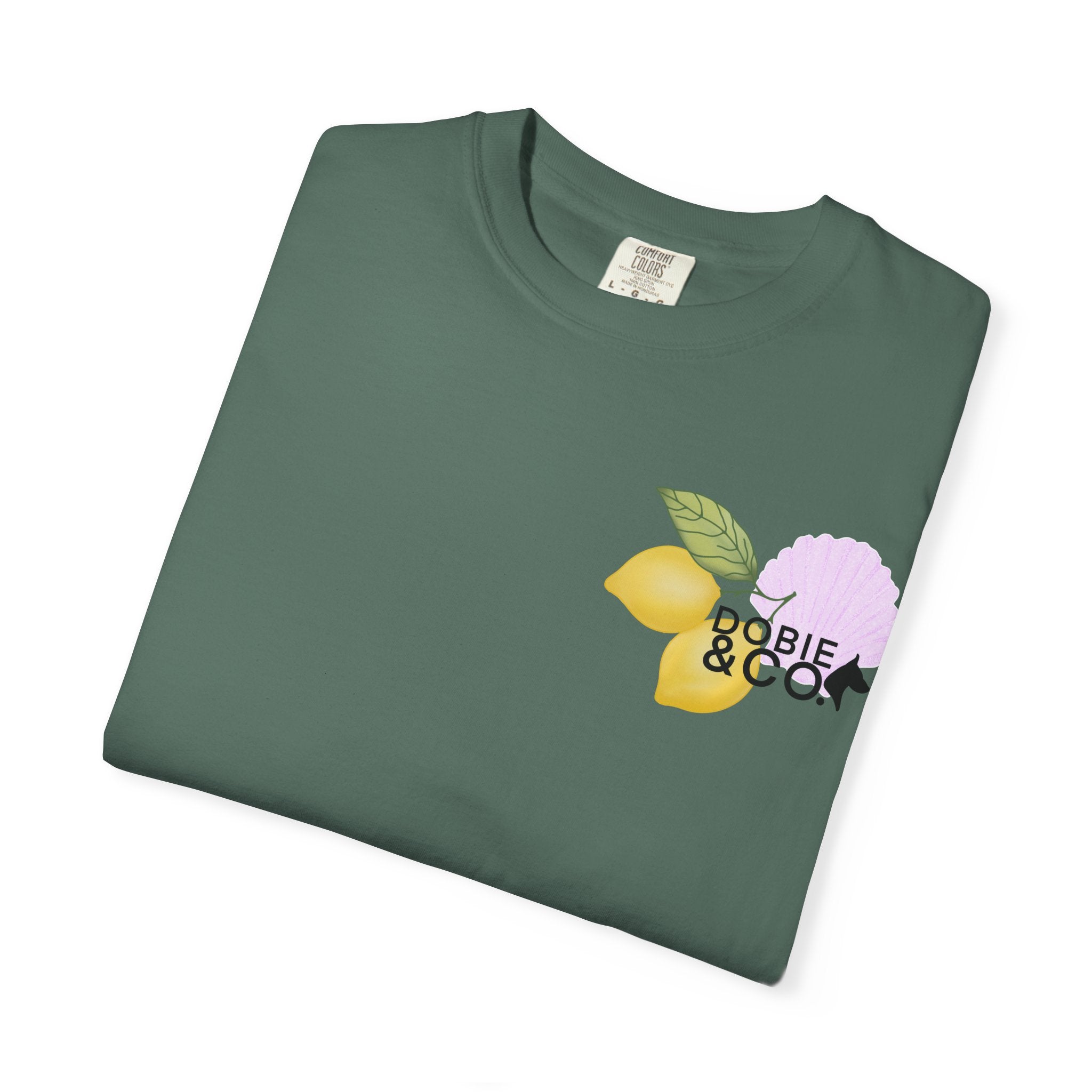 Surf Lemon Graphic T-Shirt — Vintage Surfboard & Floral Beach Tee