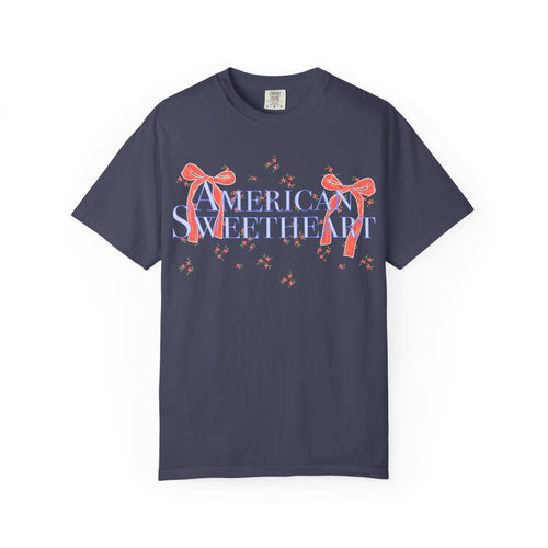 American Sweetheart T-Shirt – Patriotic Ribbon Graphic Tee