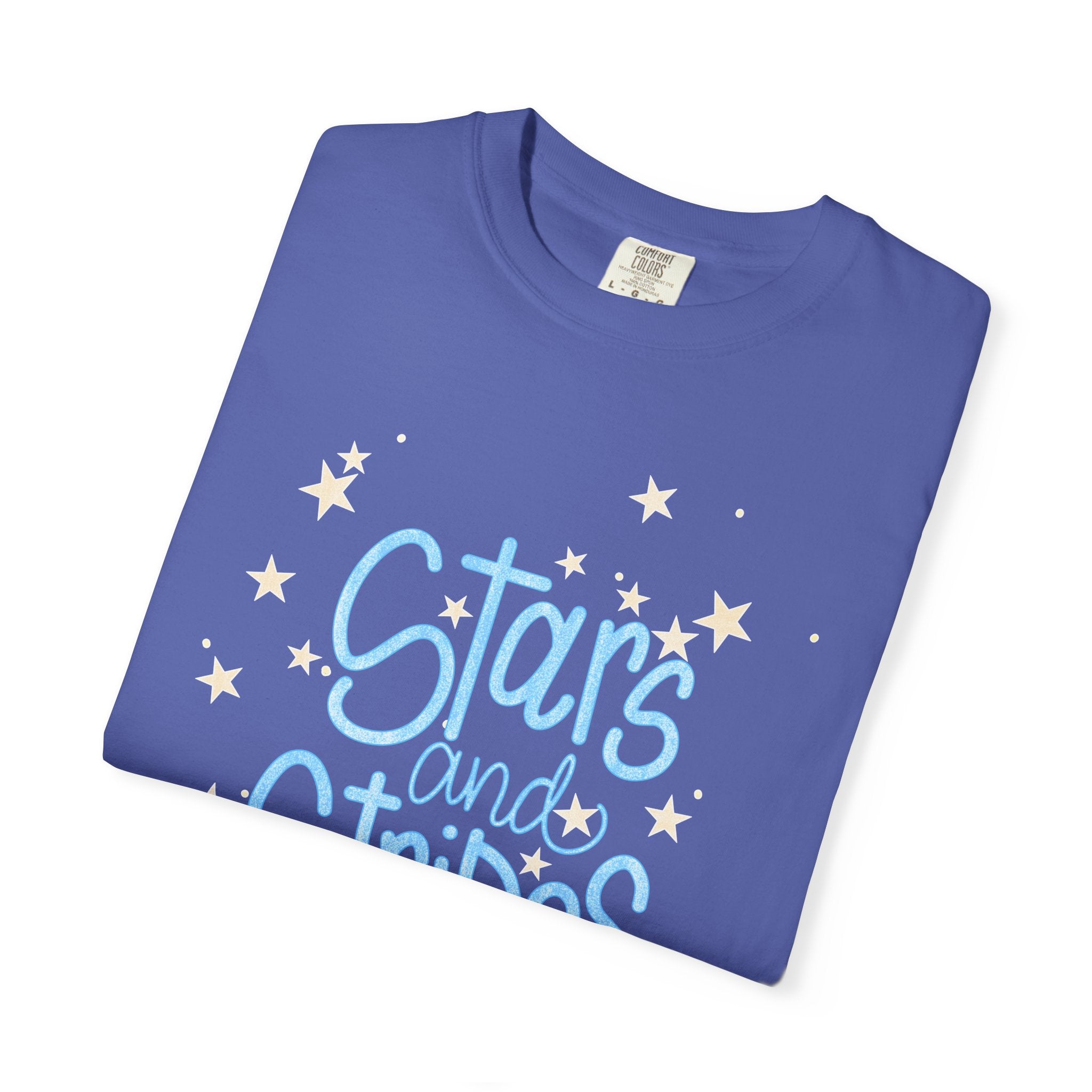 Stars and Stripes T-Shirt — Pastel Script Graphic Tee