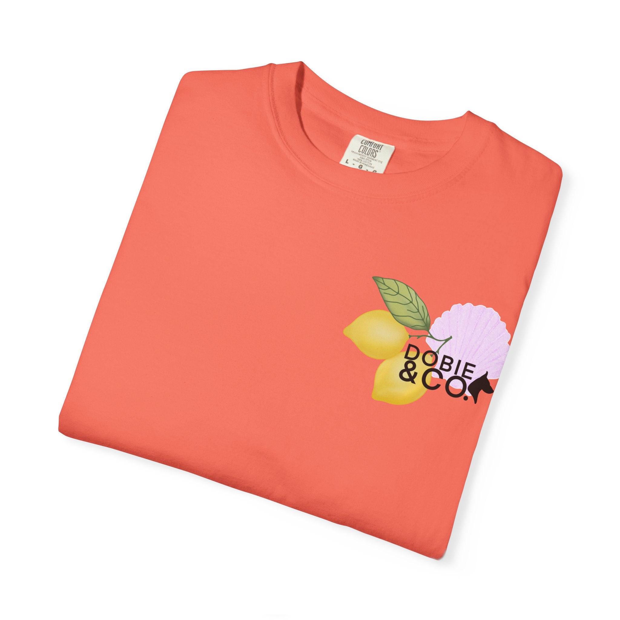 Surf Lemon Graphic T-Shirt — Vintage Surfboard & Floral Beach Tee