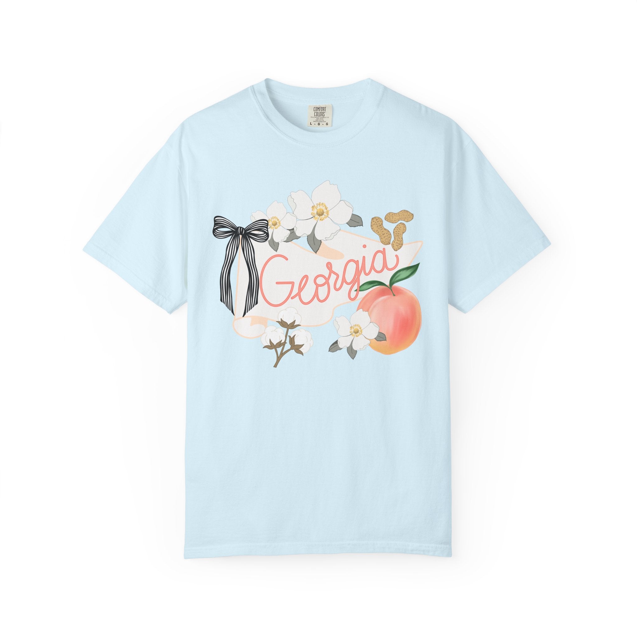 Georgia T-Shirt - Peach Floral and Peanuts