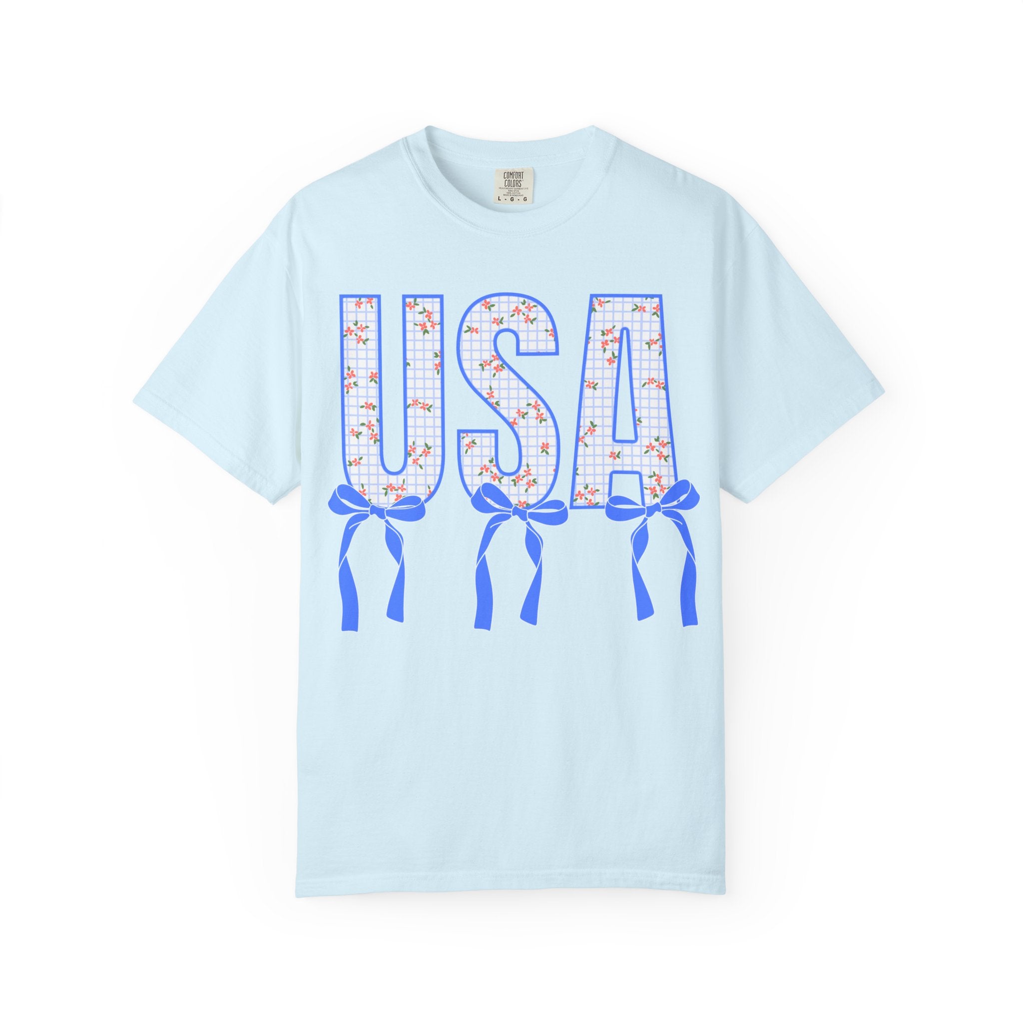 USA Floral Bow T-Shirt