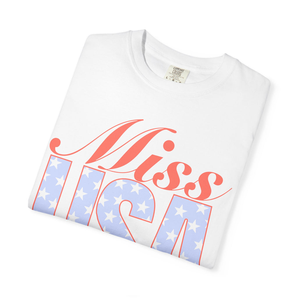Miss USA Graphic T‑Shirt — Patriotic Stars & Stripes Tee for 4th of July