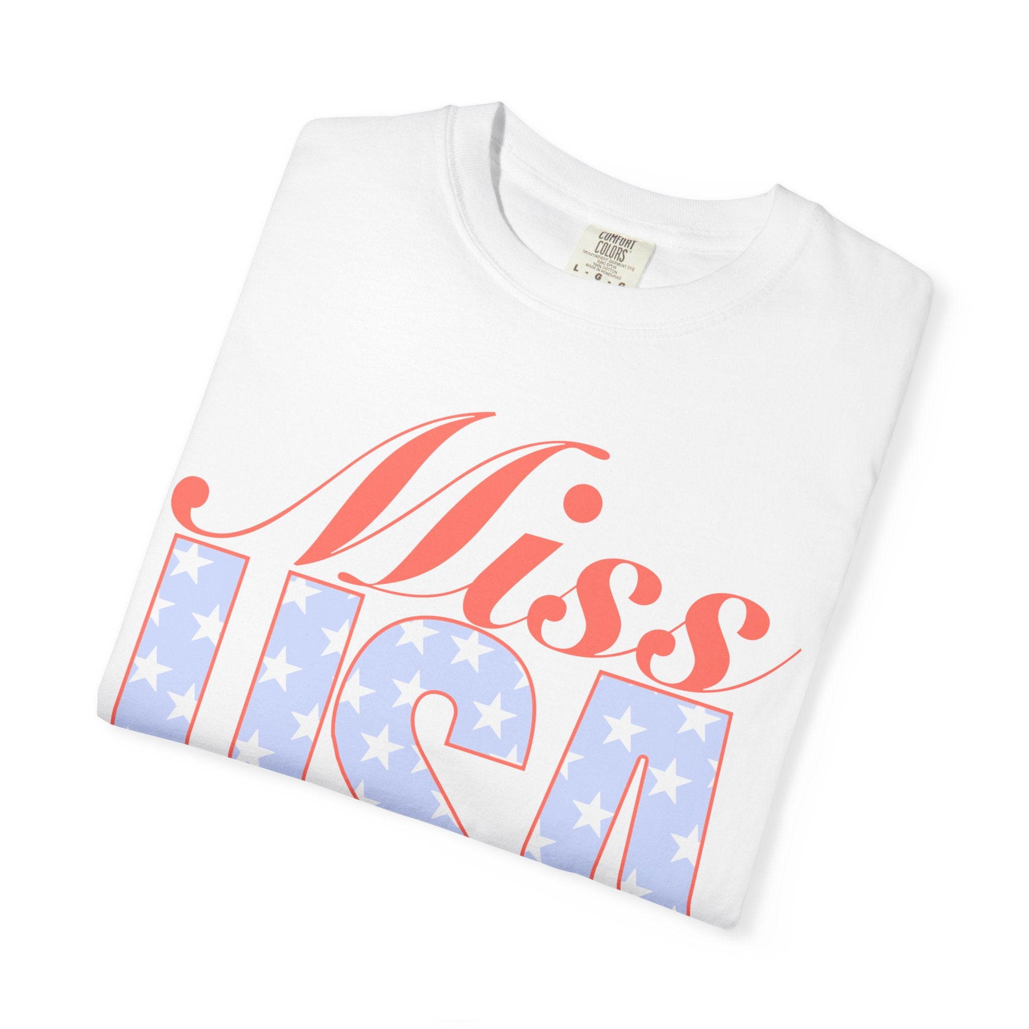 Miss USA Graphic T‑Shirt — Patriotic Stars & Stripes Tee for 4th of July