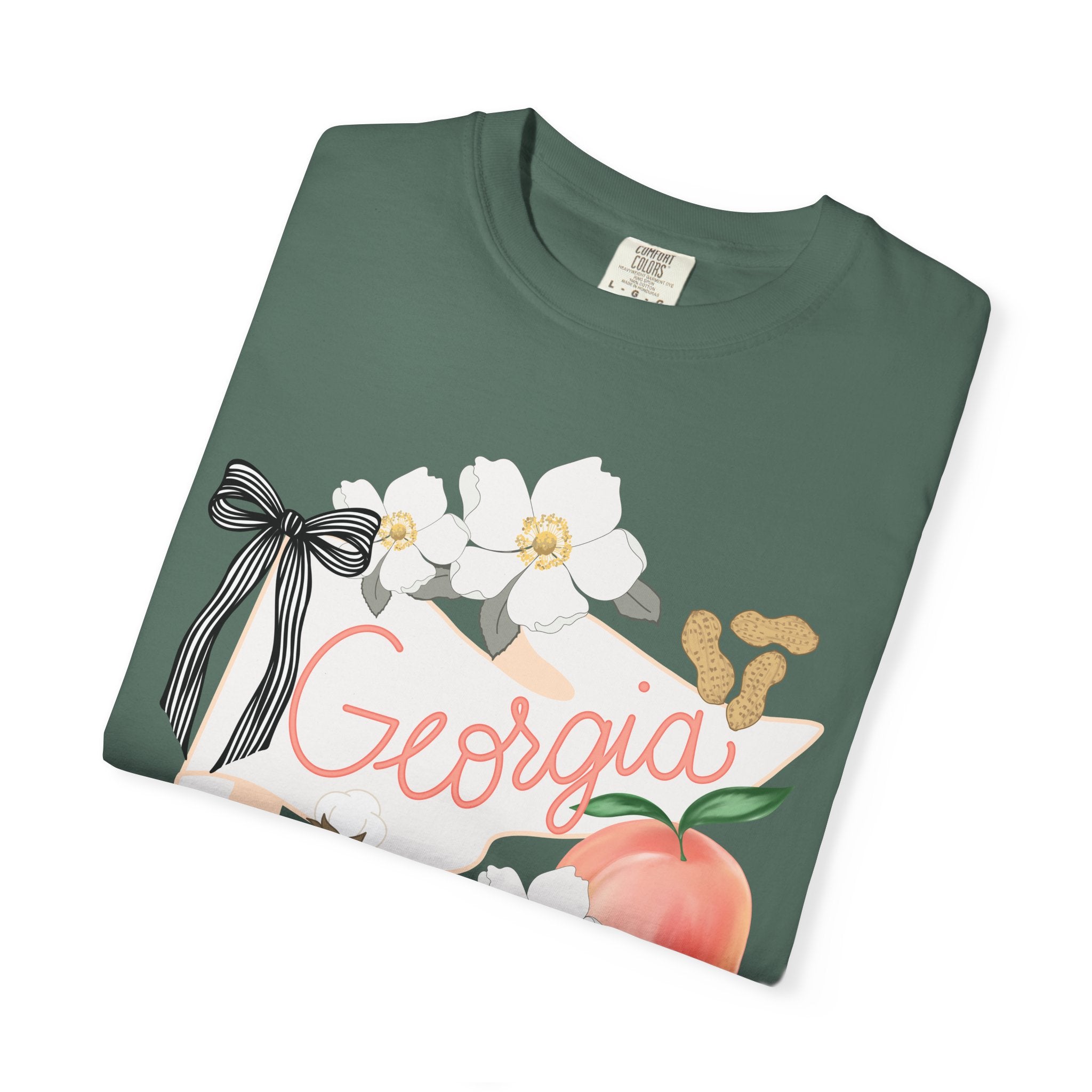 Georgia T-Shirt - Peach Floral and Peanuts