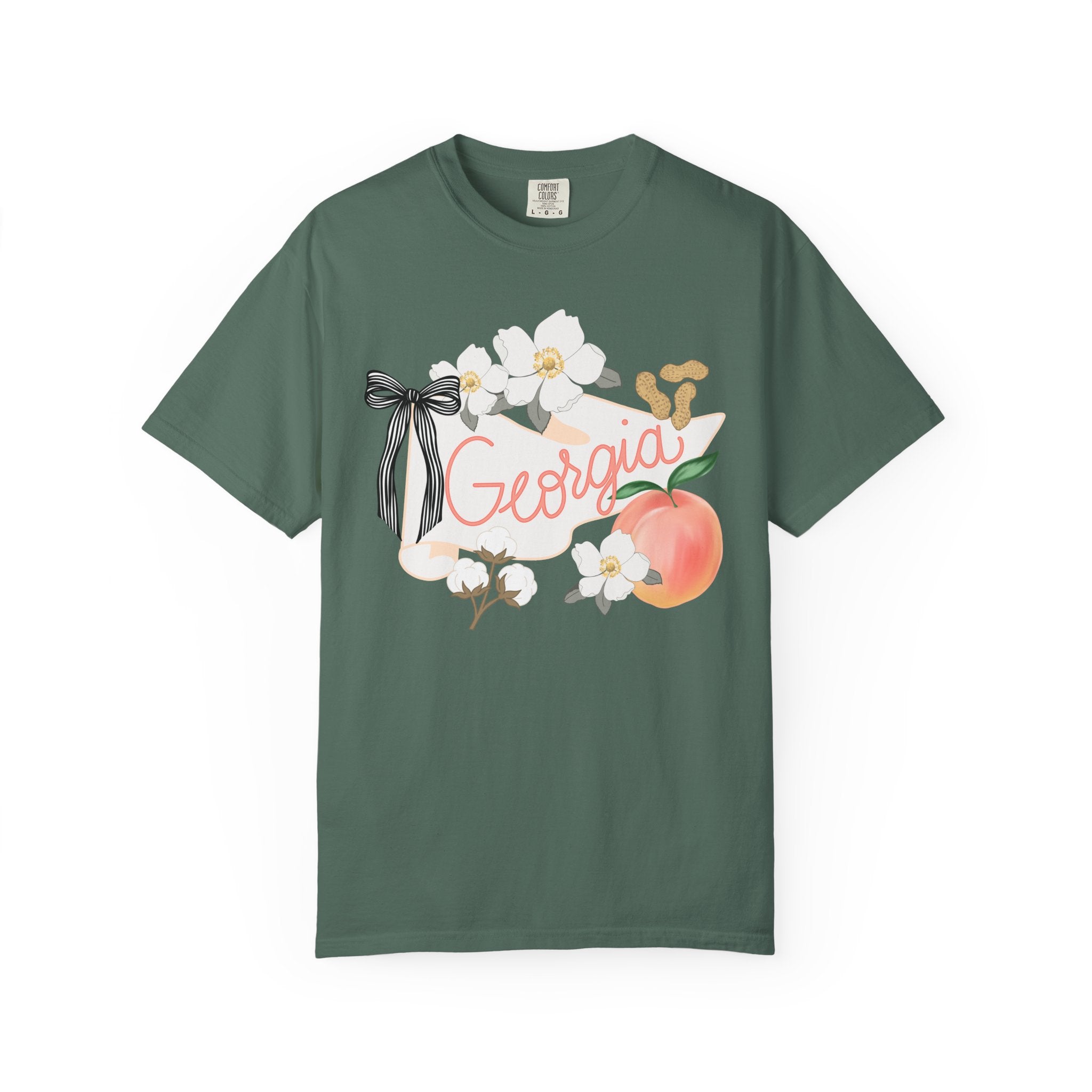 Georgia T-Shirt - Peach Floral and Peanuts