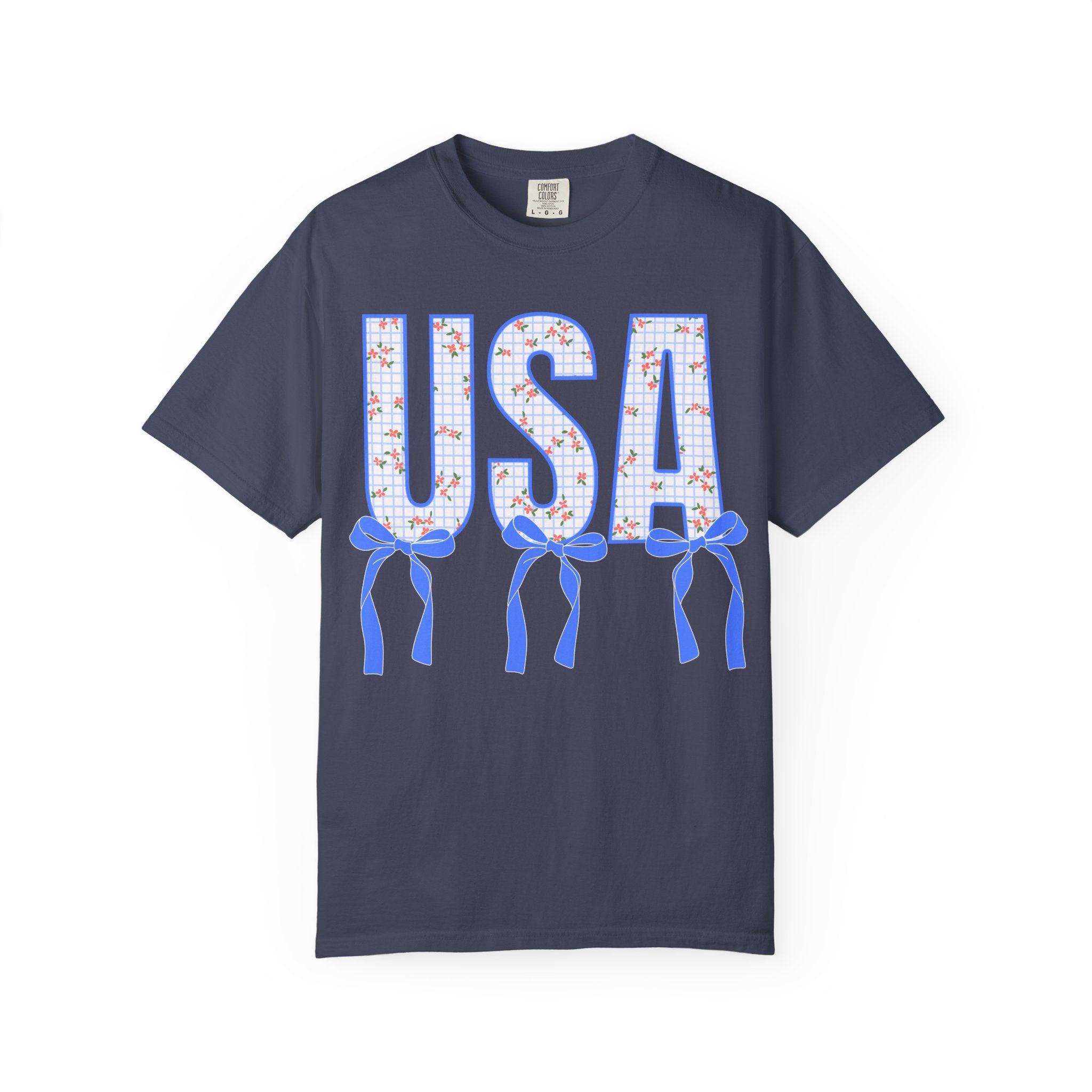 USA Floral Bow T-Shirt