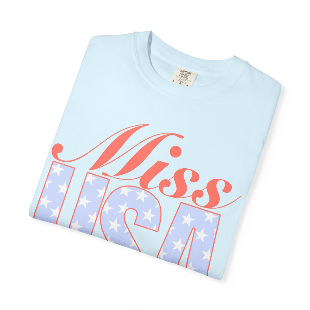 Miss USA Graphic T‑Shirt — Patriotic Stars & Stripes Tee for 4th of July