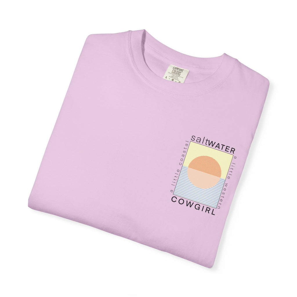 Saltwater Cowgirl T-Shirt — Coastal Sunset Graphic Tee