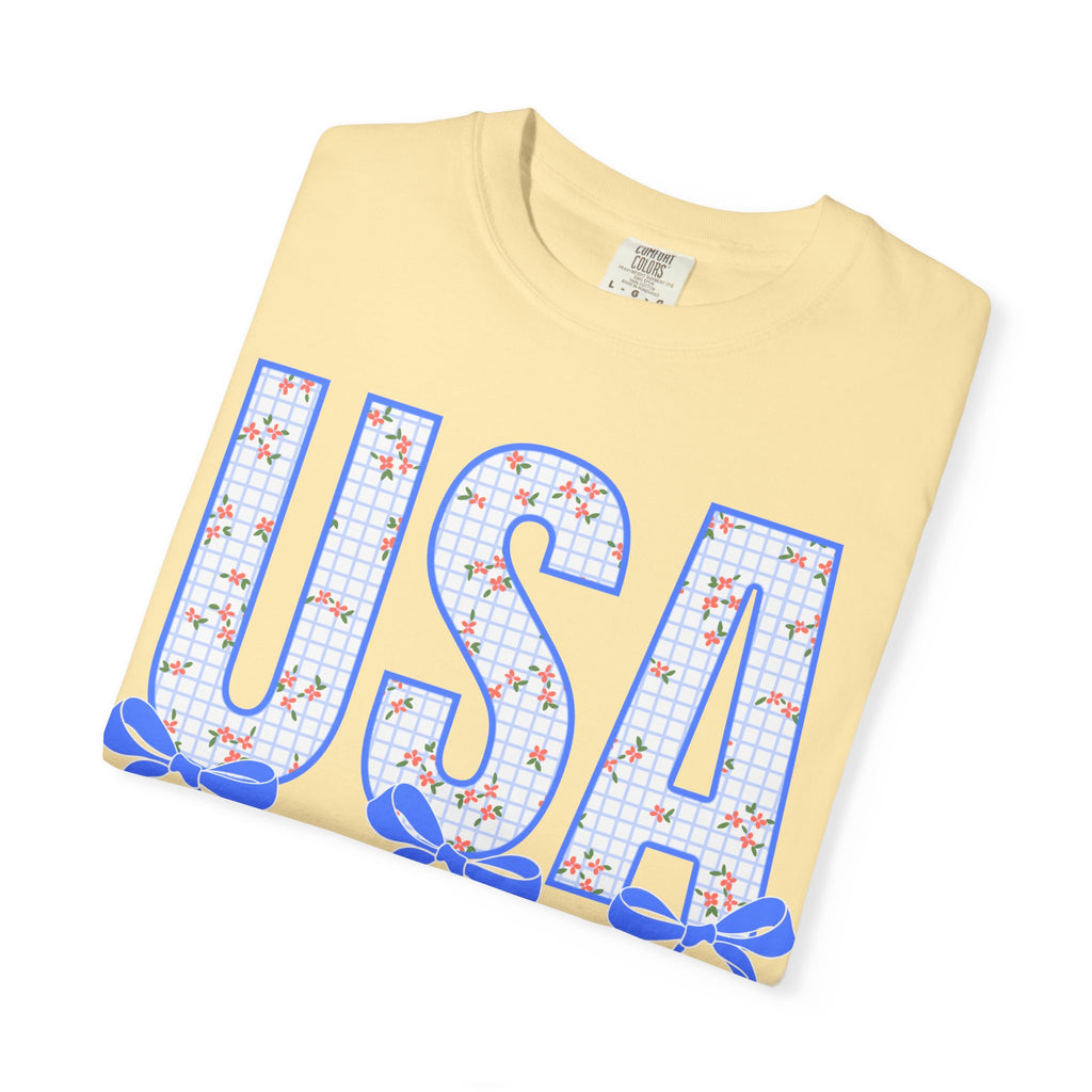 USA Floral Bow T-Shirt