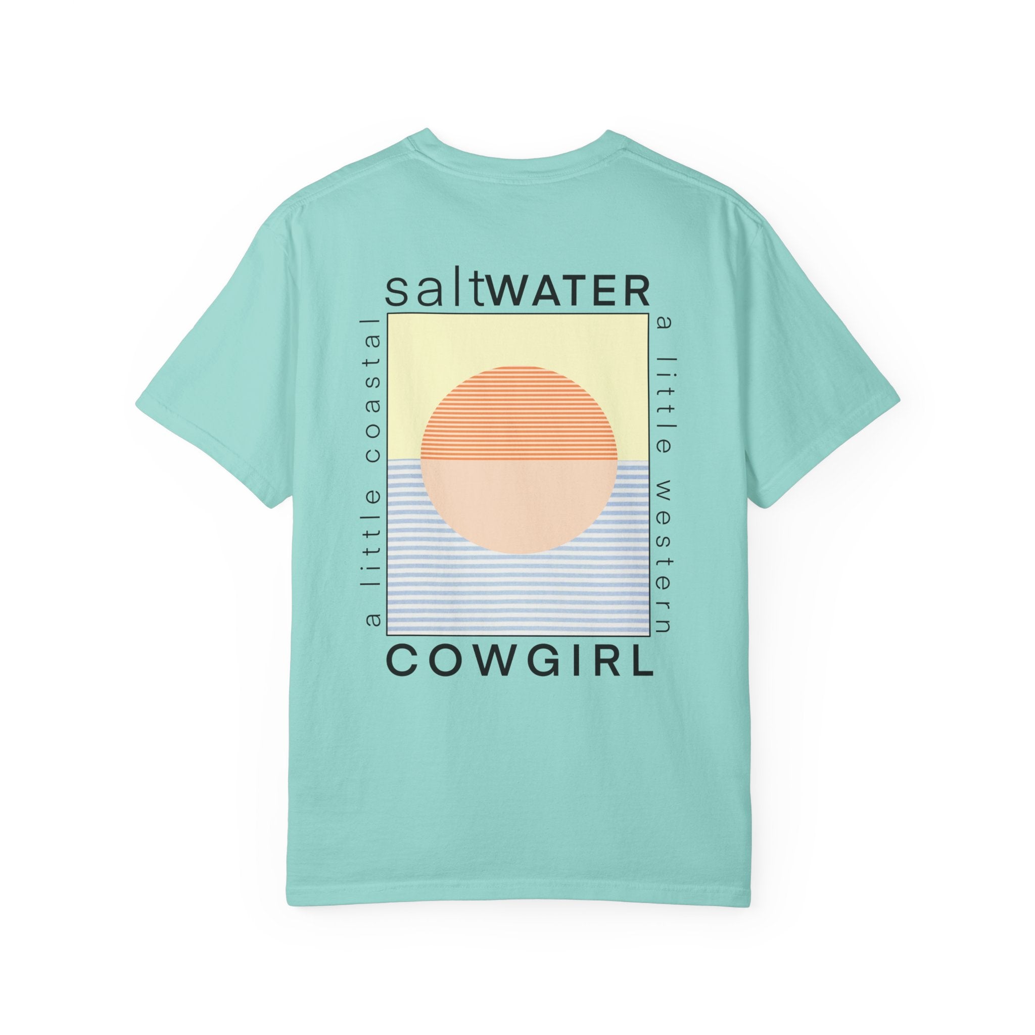 Saltwater Cowgirl T-Shirt — Coastal Sunset Graphic Tee