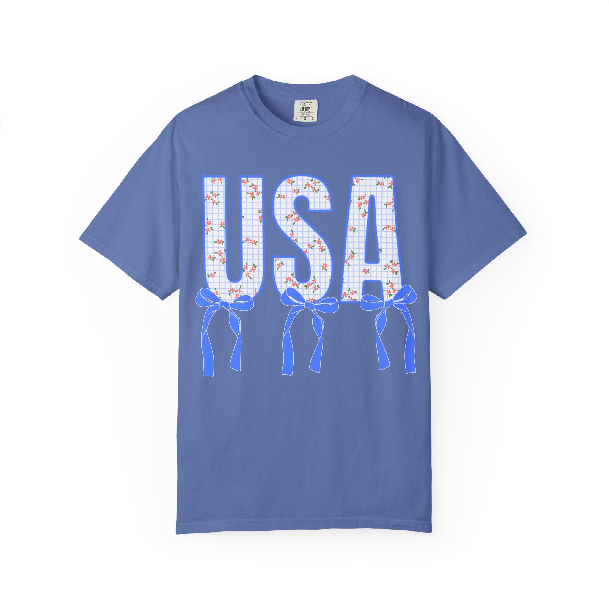 USA Floral Bow T-Shirt
